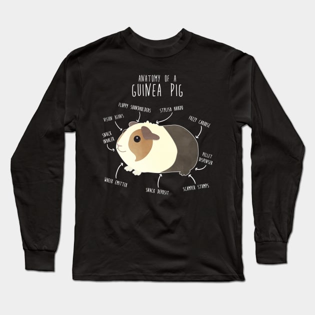Guinea Pig Anatomy Long Sleeve T-Shirt by Psitta